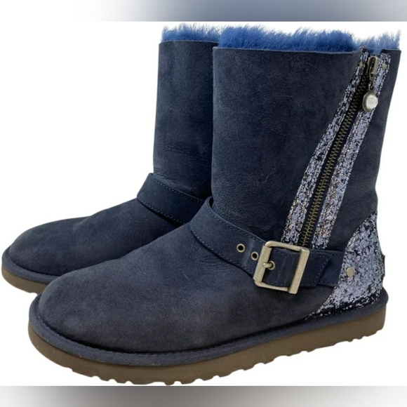 Ugg Australia Blaise Shearling Glitter  Winter Boots Size 9 - Picture 2 of 9